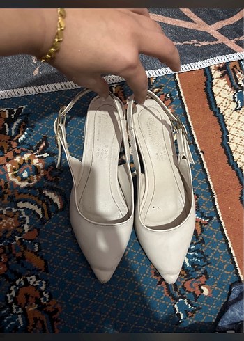 Bej Kadın Topuklu Ofis Ayakkabısı - Görsel 2