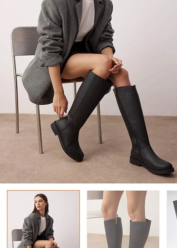 Siyah Tokalı Kadın Dizüstü Bot - Görsel 3