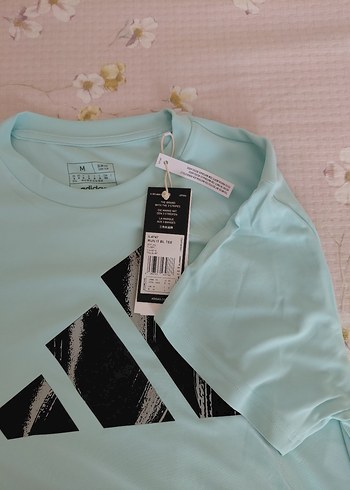 Adidas Mavi Pamuklu Baskılı Tişört - Görsel 3