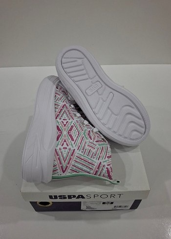 USPA kız çocuk yüksek sneaker - Görsel 7