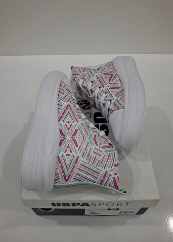 USPA kız çocuk yüksek sneaker - Görsel 6