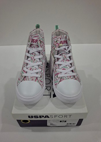 USPA kız çocuk yüksek sneaker - Görsel 5