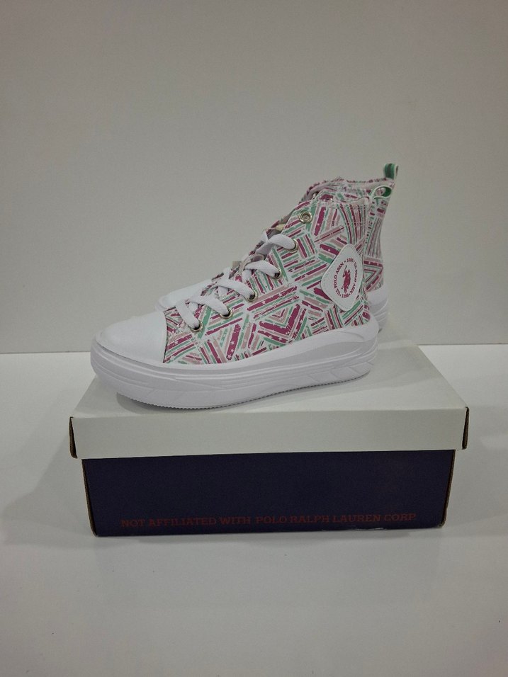 USPA kız çocuk yüksek sneaker - Görsel 4