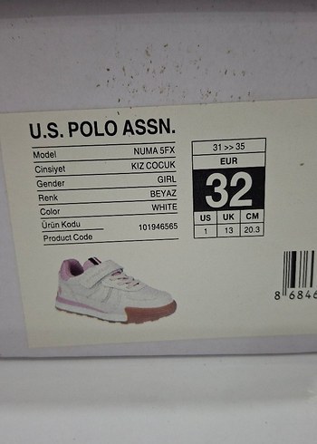 USPA kız çocuk sneaker - Görsel 9