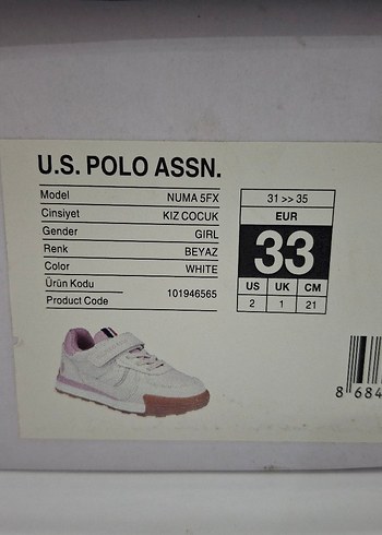 USPA kız çocuk sneaker - Görsel 9