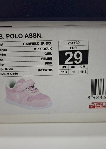 USPA kız çocuk spor ayakkabı - Görsel 9