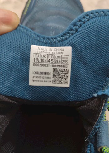 43 Beden mavi Renk Reebok gora-tex erkek yürüyüş ayakkabısı