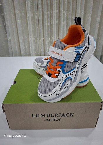 31 Beden turuncu Renk Lumberjack Erkek Çocuk Gri Turuncu Spor Ayakkabı