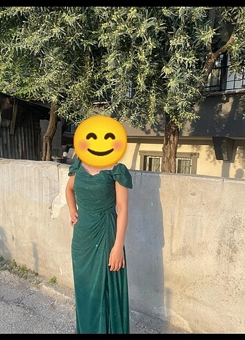 38 Beden yeşil Renk Abiye