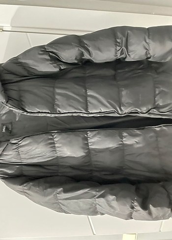 Siyah Uzun Kadın Kışlık Mont - Görsel 4