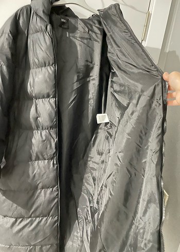 Siyah Uzun Kadın Kışlık Mont - Görsel 7