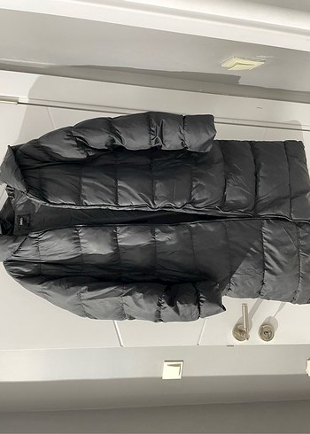 Siyah Uzun Kadın Kışlık Mont - Görsel 3