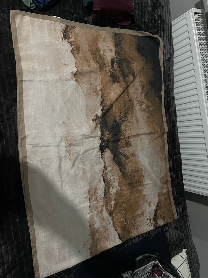 Bej desenli şal - Görsel 2