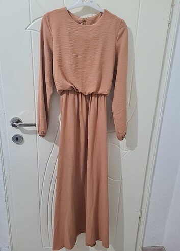 38 Beden camel Renk Elbise 