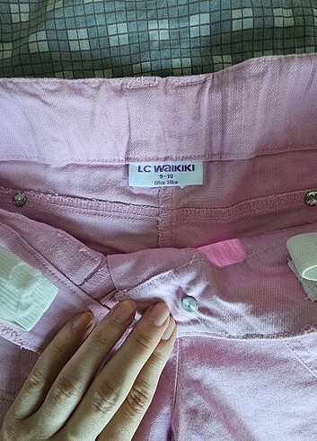 9 Yaş Beden Kız çocuk toz pembe jean kapri
