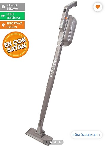 Fantom Pratic S P1200 Torbasız Dikey Süpürge