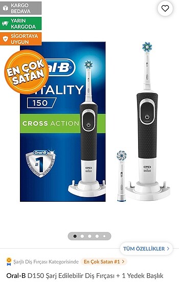 Oral B D150 Şarjlı Diş Fırçası