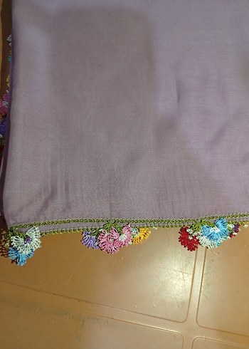 Püsküllü Çok Renkli Bohem Kadın Şal - Görsel 2