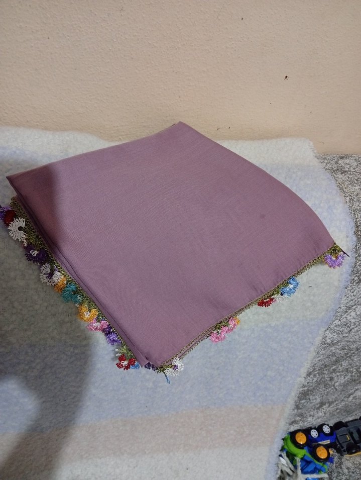 Püsküllü Çok Renkli Bohem Kadın Şal - Görsel 3