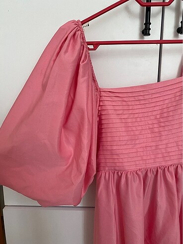 m Beden pembe Renk Pembe mini kurdeleli elbise