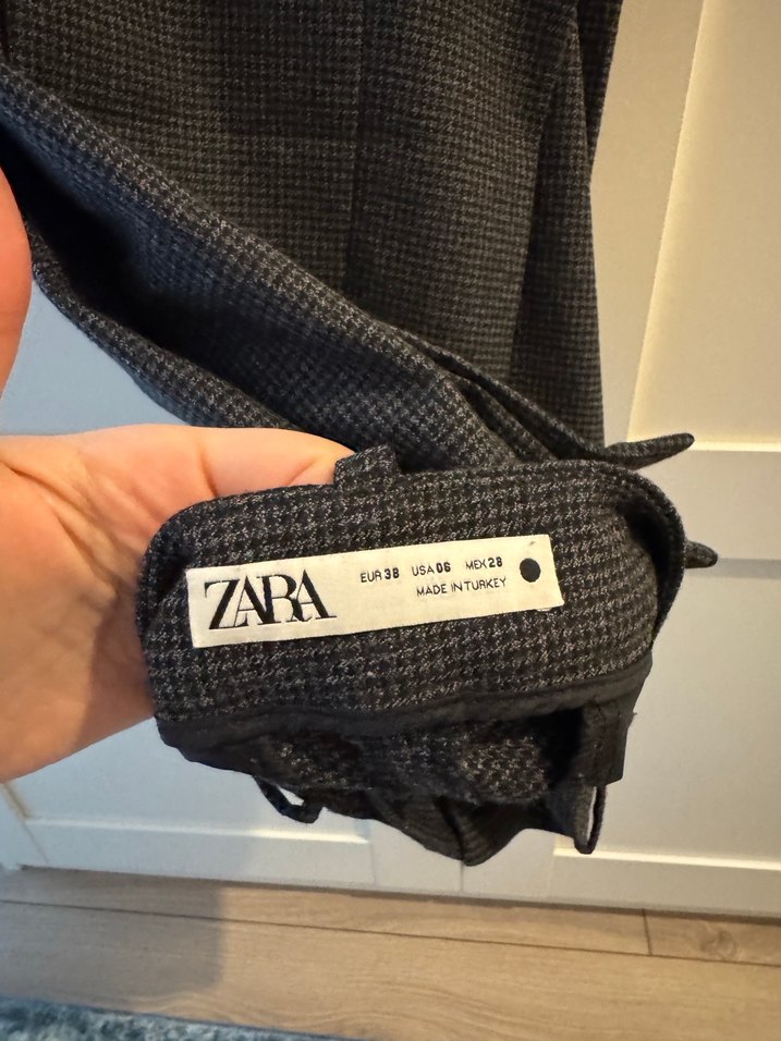 Gri Pilili Kadın Kumaş Pantolon - Görsel 3