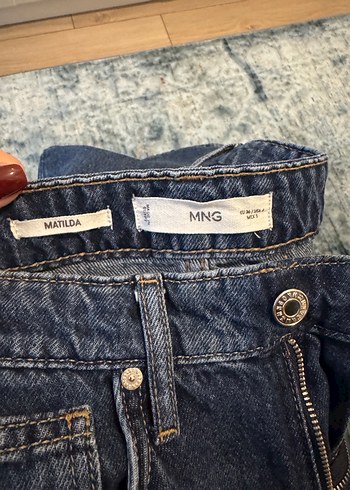 Kadın Lacivert Midi Denim Pantolon Matilda modeli - Görsel 3