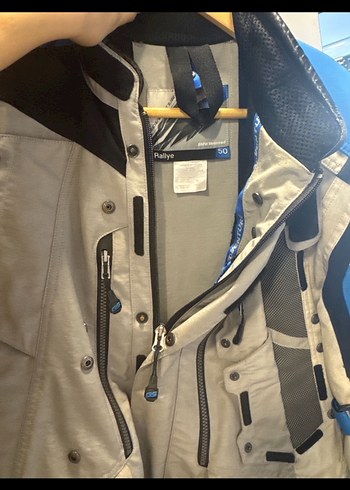 Gri Motosikletçi Stil Erkek BMW Mont - Görsel 3