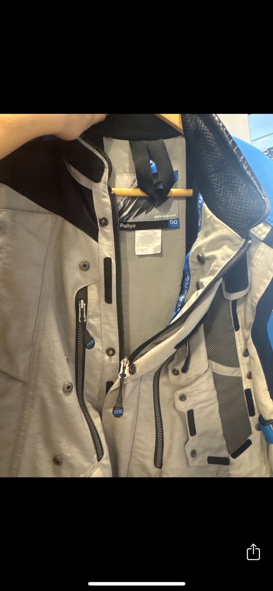 Gri Motosikletçi Stil Erkek BMW Mont - Görsel 3