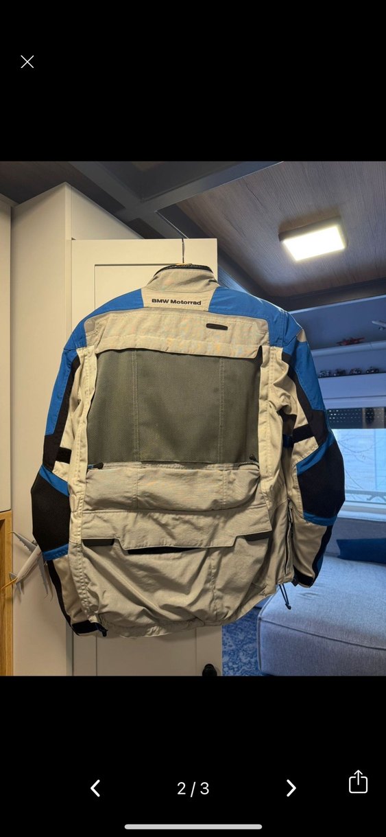 Gri Motosikletçi Stil Erkek BMW Mont - Görsel 2