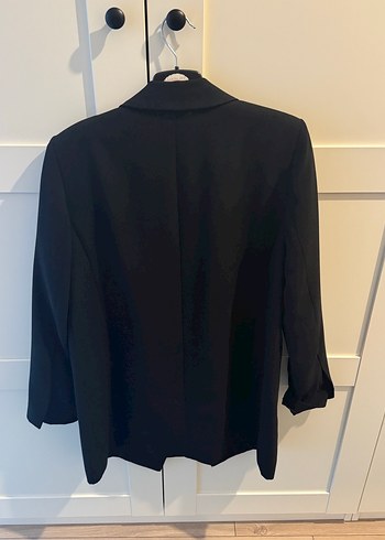 Düğmeli Siyah Kadın Blazer Ceket - Görsel 3