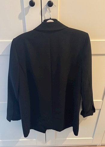 Düğmeli Siyah Kadın Blazer Ceket - Görsel 2