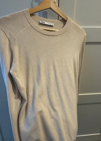 Bej Kadın Keten Kumaş Salaş Triko - Görsel 2