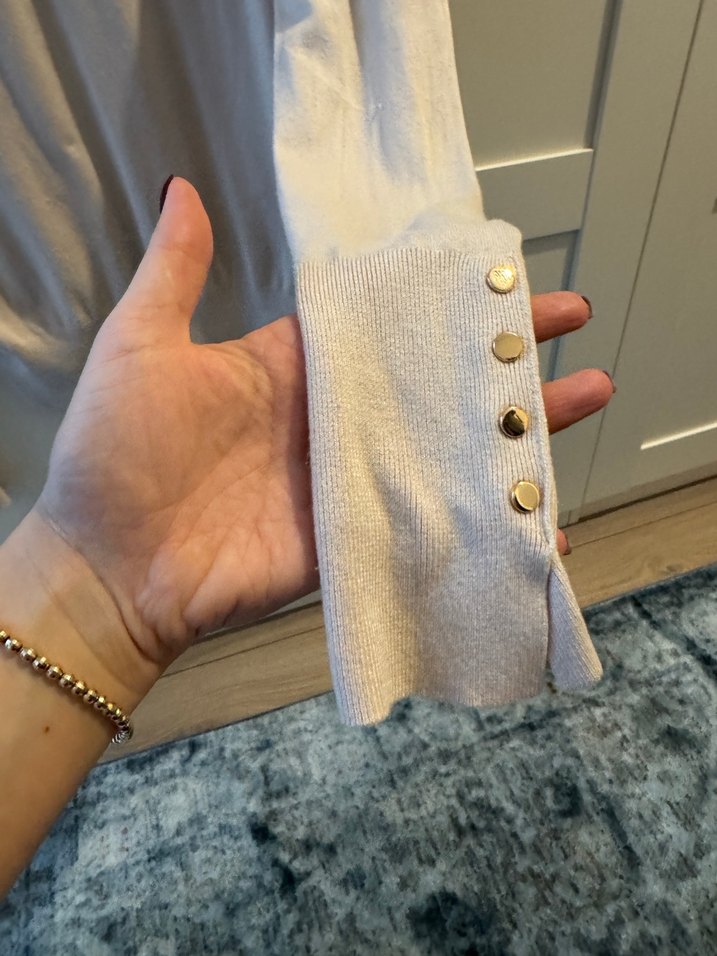 Bej Kadın Keten Kumaş Salaş Triko - Görsel 4