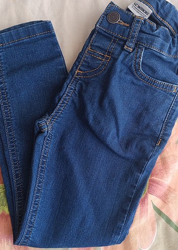 Erkek Çocuk Renkli Batik Desenli Denim Pantolon