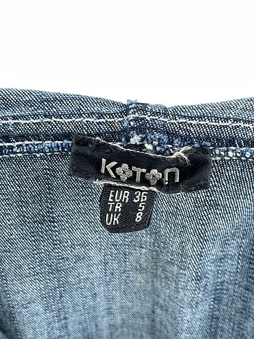 36 Beden lacivert Renk Koton Bluz %70 İndirimli.