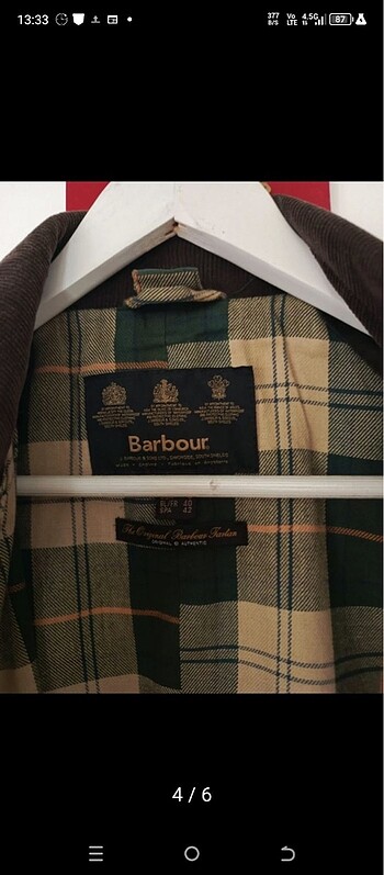 m Beden Barbour yağlı mont l