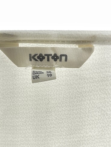 38 Beden beyaz Renk Koton Bluz %70 İndirimli.