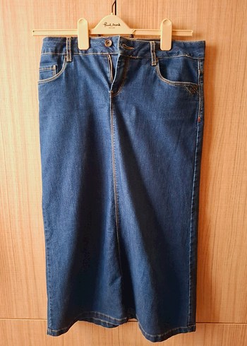 LC Waikiki Kadin Lacivert Midi Denim Bol Kesim Jean