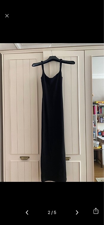 Bershka Bershka siyah midi elbise