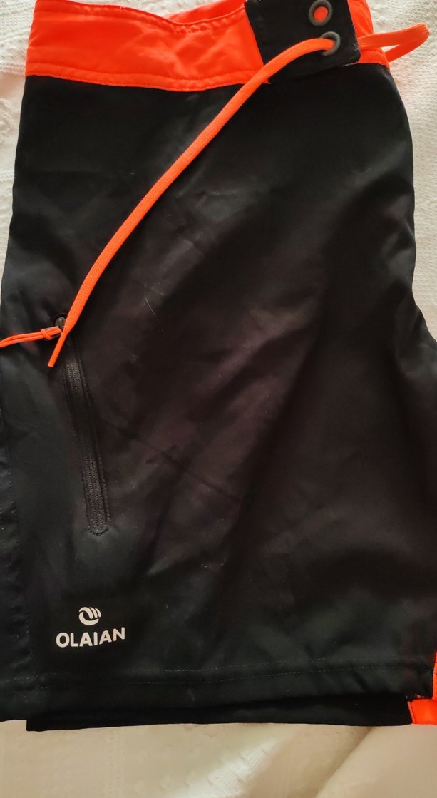 Siyah Turuncu Fermuarlı Erkek Mini Mayo - Görsel 2