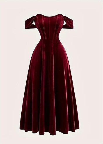 Bordo elbise
