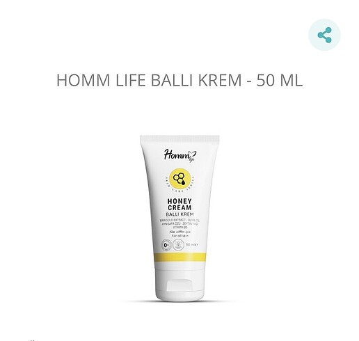 Diğer HOMM LIFE BALLI KREM - 50 ML