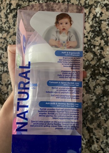 Vee Baby 250ml Pastel Pembe Alıştırma Bardağı - Görsel 2