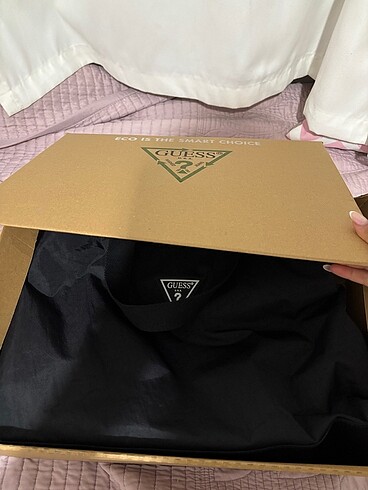 Guess Orijinal Guess siyah kol çantası