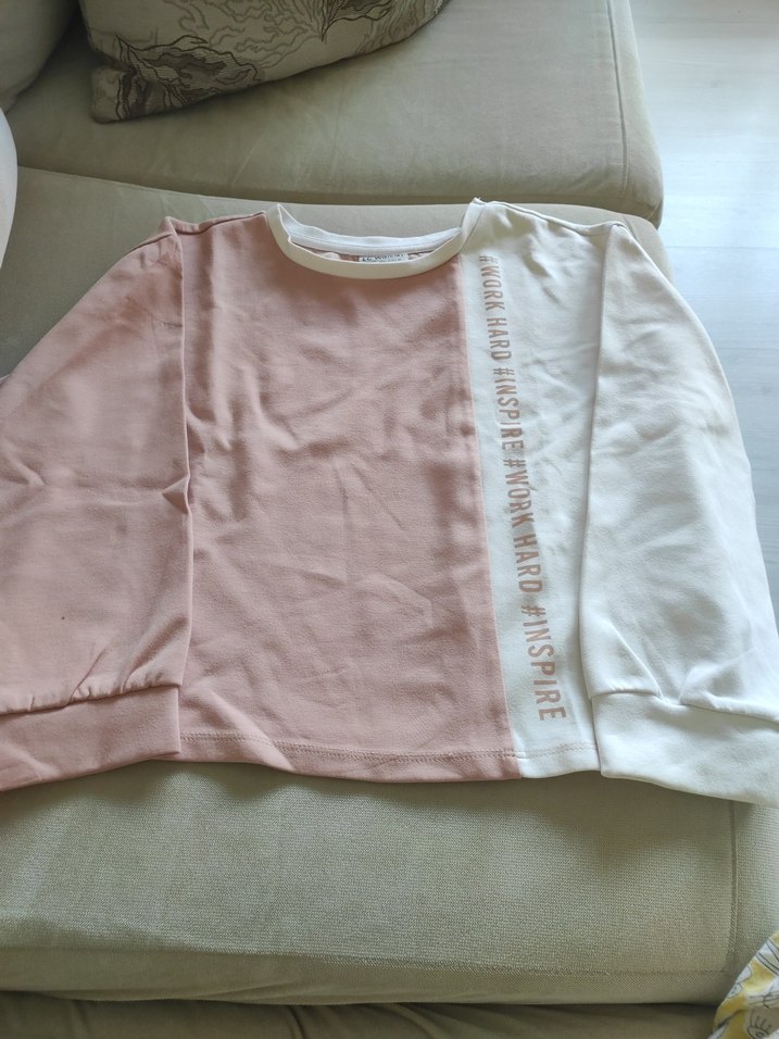 Kızlar için Uzun Kollu Pembe Sweatshirt - Görsel 2