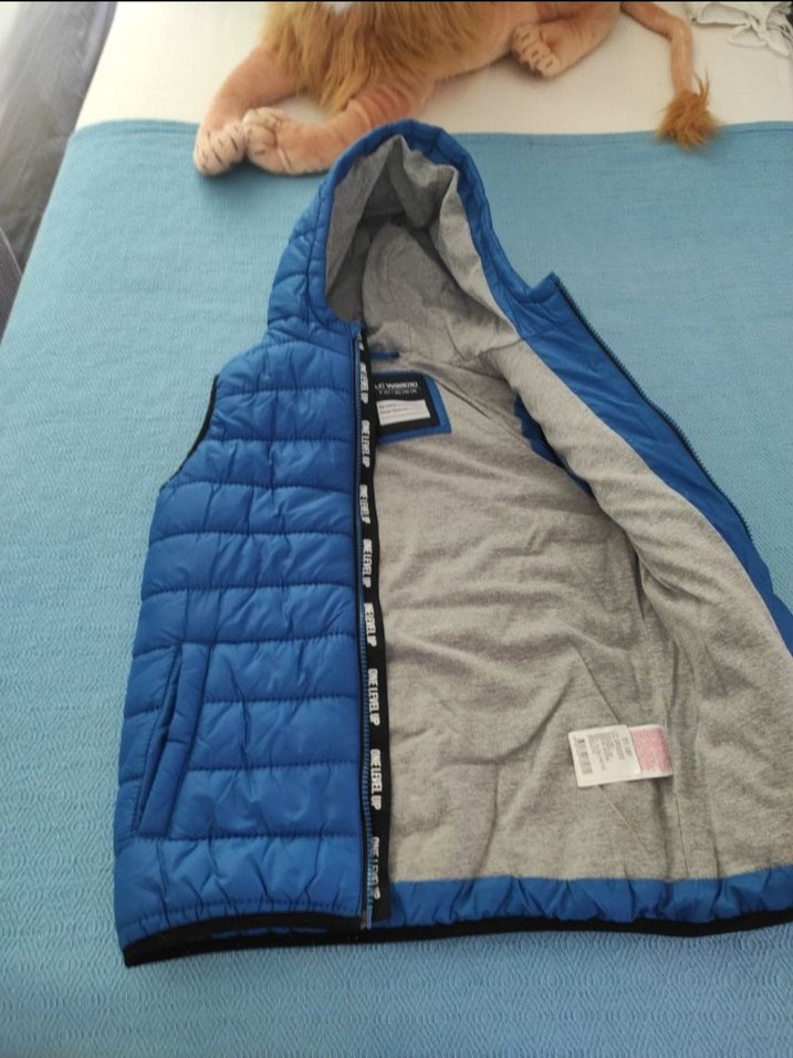 Kapüşonlu Fermuarlı Erkek Çocuk Yeleği - Görsel 3