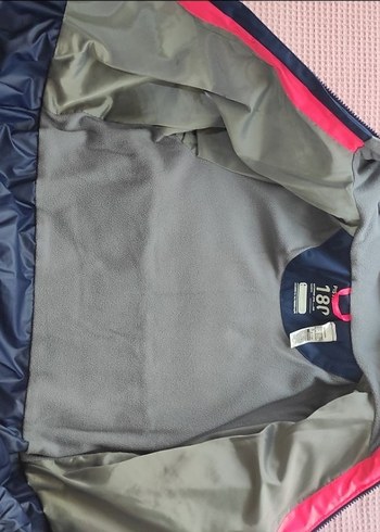 kız Çocuk Koyu Mavi Fermuarlı Mont - Görsel 4