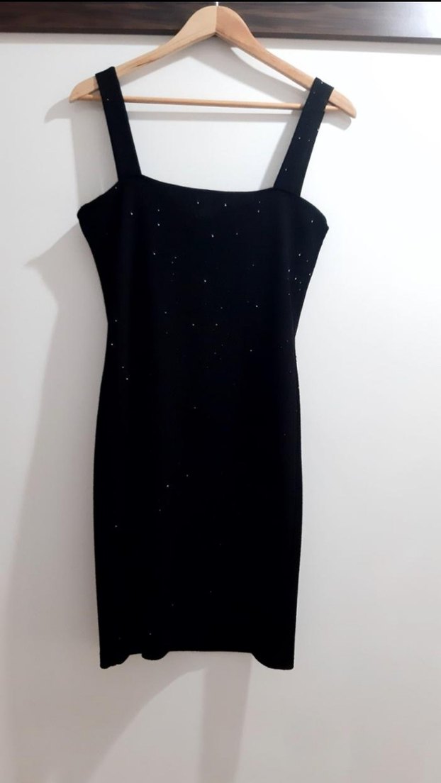 Siyah Drapeli Midi Kadın Abiye Elbise - Görsel 4