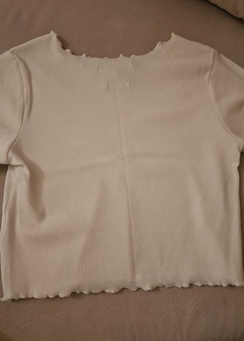 beyaz taşlı kelebek desenli tshort - Görsel 5