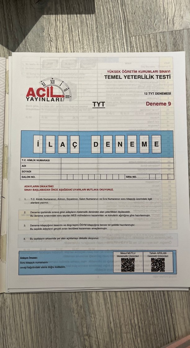 TYT Matematik Denemeleri - Matematiğin İlacı 12 - Görsel 3